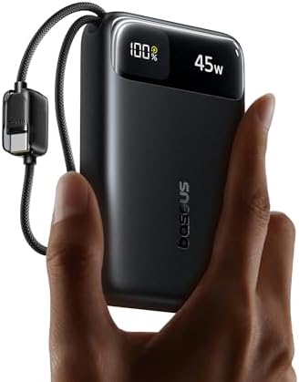 Baseus FC11 Powerbank 45W 20000mAh con 2 cavi USB-C Integrati