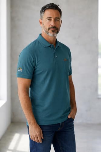 Image of Men Regular fit Polo Neck Front Pocket ||Pocket Embroidery Casual Wear T-Shirt||Half Sleeve Side on Sleeve Embroidery|| Button Closer t Shirt for Men