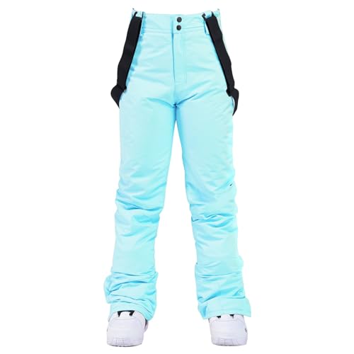 IQYU Trajes de nieve para mujer impermeable traje de esquí de una pieza mono cálido mono de nieve con capucha chaqueta de snowboard chaqueta de esquí térmico cálido mono de nieve mono de esquí ropa de