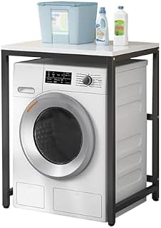 Genérico Estante para Lavadora - Mueble de Secado para baño, Cocina y balcón - Unidad de Lavado compacta con Soporte Negro (Color A) - Organizador Compacto