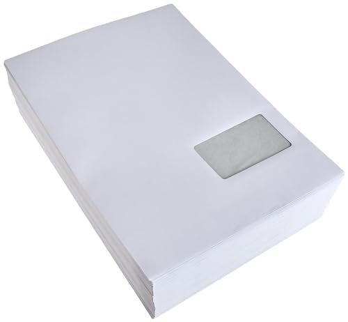 SECURITEX Versandtasche C4 (324x229x3mm) haftklebend mit Fenster weiß 130g 100 Stück SECURITEX Versandtasche C4 (324x229x3mm) haftklebend mit Fenster weiß 130g 100 Stück