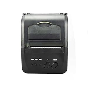 XWWDP 58 mm Bluetooth thermische bonprinter voor Android IOS Windows EN 5890K USB-poort ontvangstbewijs printer POS draagbaar (kleur: zwart, maat: 7,8 x 10,3 cm)