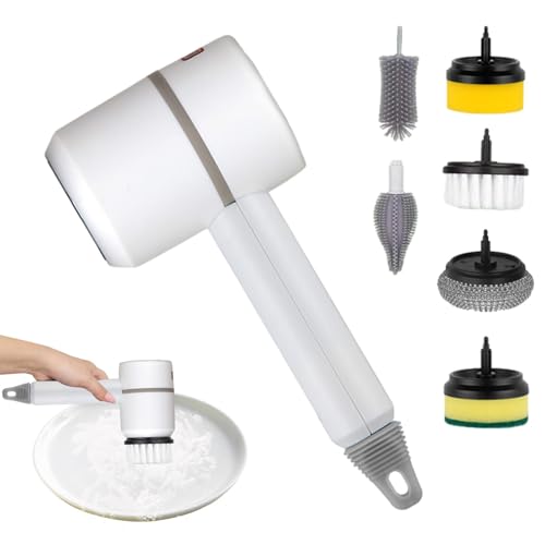 Fregadora eléctrica para limpieza,Fregadora de ducha eléctrica - Limpiador de cocina con cepillo motorizado para el hogar | Cepillo automático para zapatos, cepillo multifunción para platos de cocina,