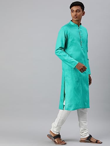 Image of Manthan Men's Cotton Solid Traditional Kurta Set