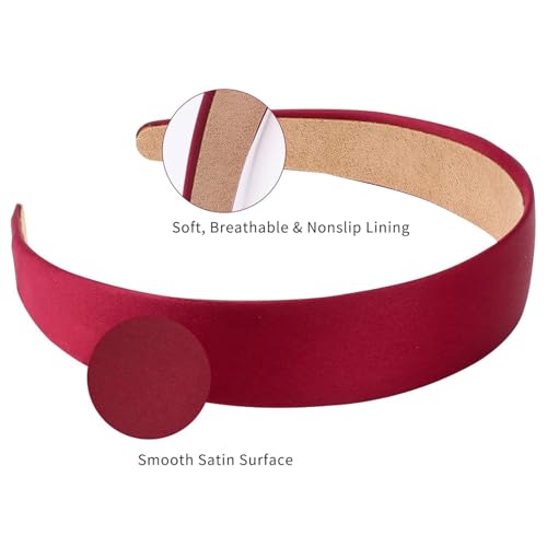 Image of Shining Diva Fashion 10 PCS Stylish Satin Headbands Hairband Non Slip Hair Bands for Women Girls Teens Kids Hair Accessories Birthday Gifts (16845hb)