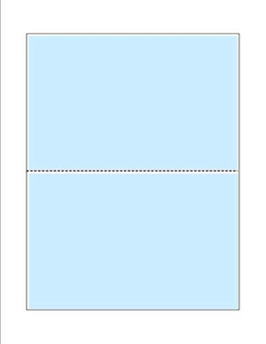 ZapcoPrint-Ready Business Forms (8-1/2" x 11") with Single Micro-Perf for Separation, on Blue 67lb Vellum Paper - 250 Sheets (Forms)