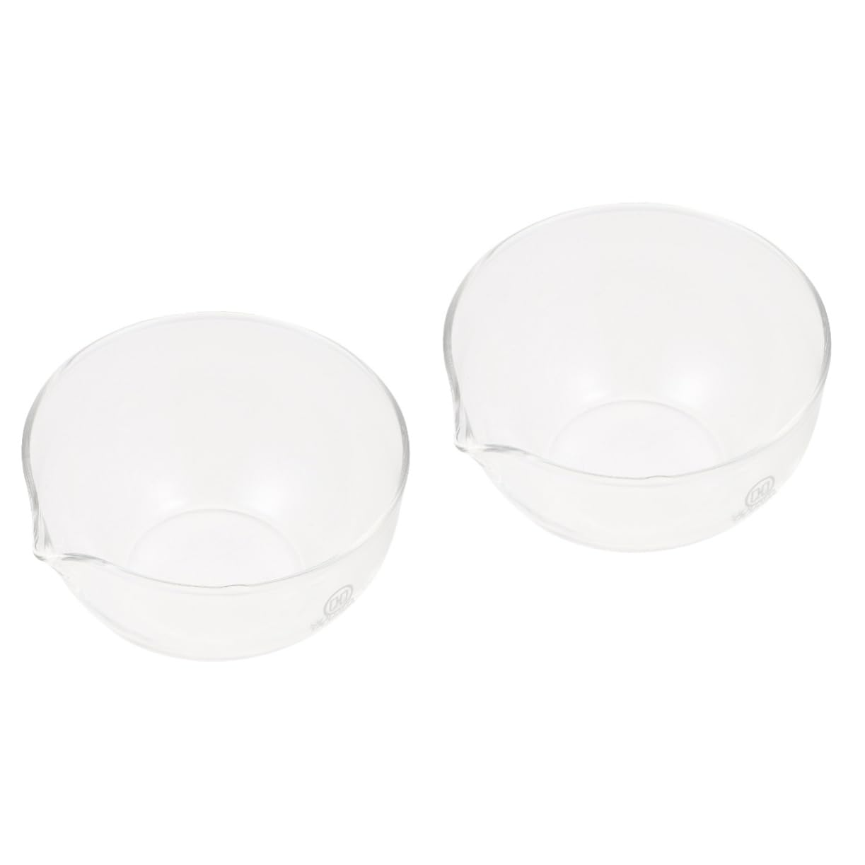FUNOMOCYA 2pcs Evaporating Bowl Spout Laboratory Spout Round Evaporating Container Flat Dish Lab Equipment