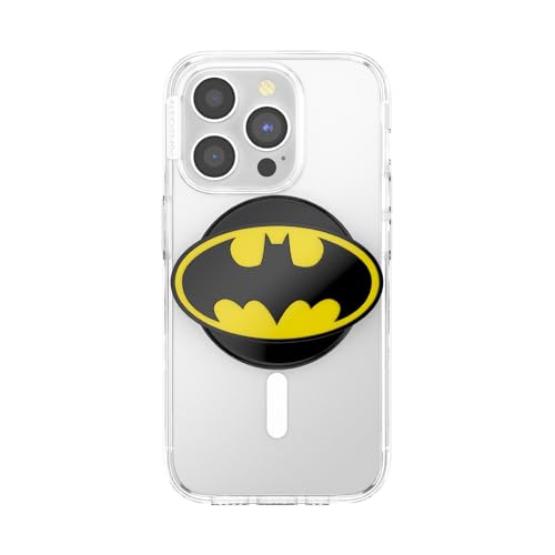 Image of PopSockets Phone Grip for MagSafe, Secure Magnetic Phone Grip & Stand, Hands-Free Kickstand, Wireless Charging Compatible, Batman - Enamel I Am Batman