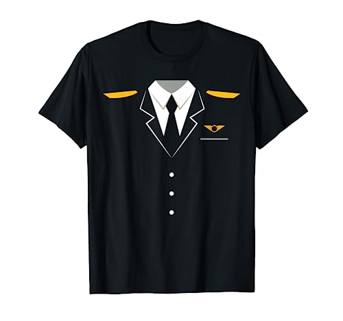 Airplane Pilot Uniform | Halloween Captain T-Shirt
