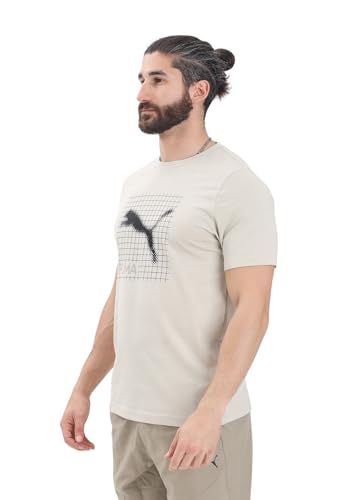 T-shirt PUMA Pumatech Graphic beige col rond à manches courtes pour homme