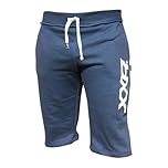 XXR Fleece Shorts Jogging Bottom Joggers MMA Boxing Gym Fitness Sweat Shorts Casual Home Wear (Blue, Small)