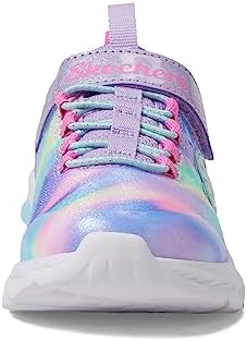 Skechers Kids Girls Coastline Sneaker, Lavender/Multi, 7 Toddler | Image 5