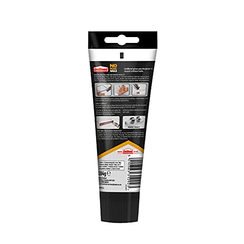 image for UniBond No More Nails Invisible, Heavy-Duty Clear Glue, Strong Glue fo