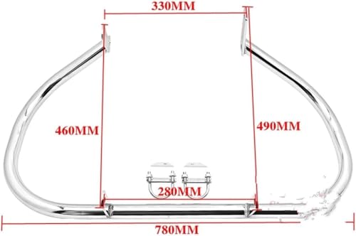 Barres de protection moteur VTX1800S évitez les bris de carter moto - 2