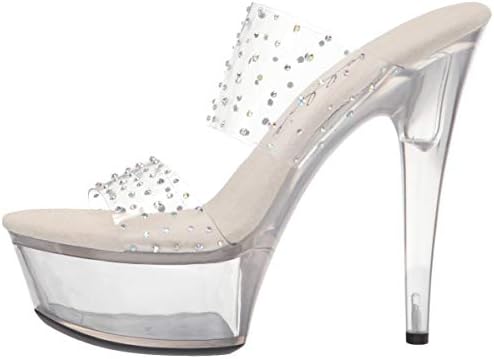 Ellie Shoes Women's 6" Heel Clear Mule Sandal. Heeled, 12 | Image 7