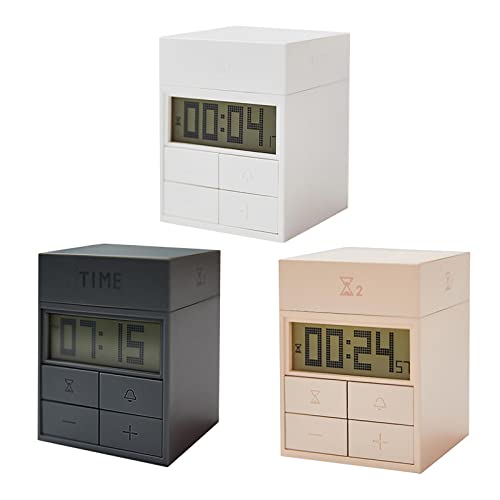 Image of Rotating Kitchen Timer LCD Display Alarm Clock for Kitchen Workout Classroom White | Home & Garden | Kitchen, Dining & Bar | Kitchen Tools & Gadgets | Timers