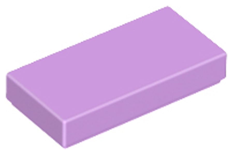 LEGO Tile 1x2, Part 3069, Building Block Component (Medium Lavender, 10, Bricks) — image 1