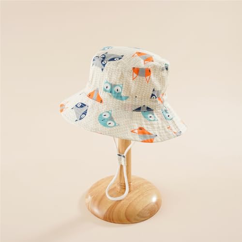 Bucket Hat,Cartoon Print Bucket Hat for Children Kids Outdoor Foldable Soft Fisherman Hat Wide Brims Spring Blue4