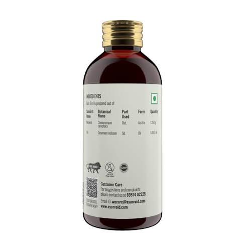 Image of Karpooradi Thailam 200ml | First & Only TESTED SAFE for Heavy Metals | Ayurveda Medicine for Pain Relief | Joint & Muscle Pain, Chest Congestion Relief | With Camphor & Sesame Oil