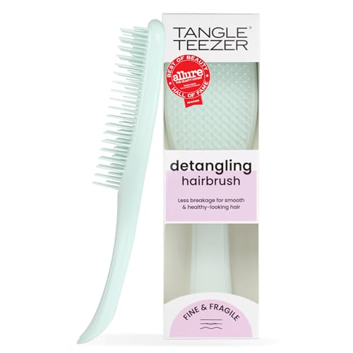 Tangle Teezer Fine Ultimate Detangler Brush Dry & Wet Hair Brush to Detangle & Reduce Breakage for Fine Hair Types Ice Blue