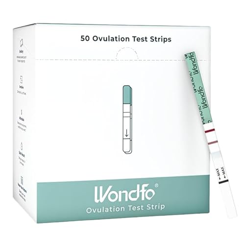 wondfo ovulation test strips - women fertility tracking and pregnancy planning with cycle-detecting lh surge - highly sensitive and fast result at home kit 50 count