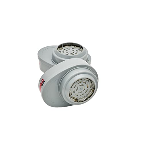 Msa 815362 Advantage Respirator Cartridge - Organic Vapor/P100 (Gma: Ov), Quantity: 2 Per Pack, Chemical & Combination Air-Purifying Respirator Attachment, Long-Lasting Respiratory Protection #TOP4