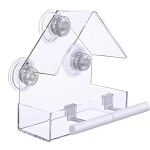 Extra Strong Suction Sups Window Bird Feeder with Drainage Holes. Windowsill Birdfeeders for Small Birds only. LIANGPIN…