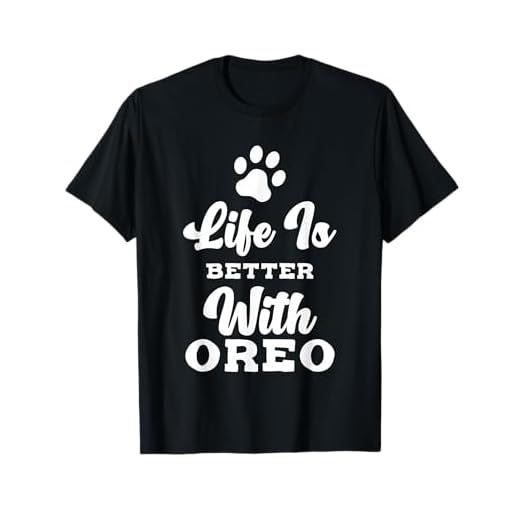 T-Shirt für Hunde-Fans mit Katze Oreo