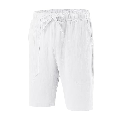 Men's Board Shorts Casual Summer Baggy Bermuda Linen Shorts Comfy Drawstring Resort Dress Surf Beach Vacation Clothes4