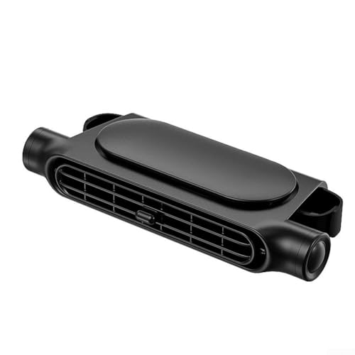 Ventilador de asiento de coche portátil 3000mAh con 3 velocidades, ventilador de enfriamiento recargable para reposacabezas trasero para vehículo, ventilador eléctrico de viento grande (negro)
