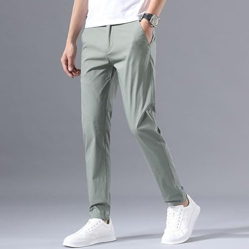 Mens Dress Pants Breathable Stretch Dress Golf Pants Blend Lightweight Slim-Fit Straight Leg Trousers Suit Pants3