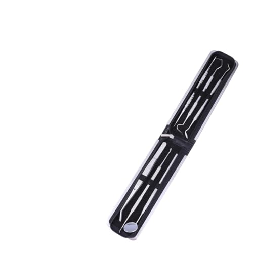 TOVINANNA Tools Set 6pcs Stainless Steel Oral Cleaning Kit Dentist Teeth Probe Tweezers -in-one Oral Care