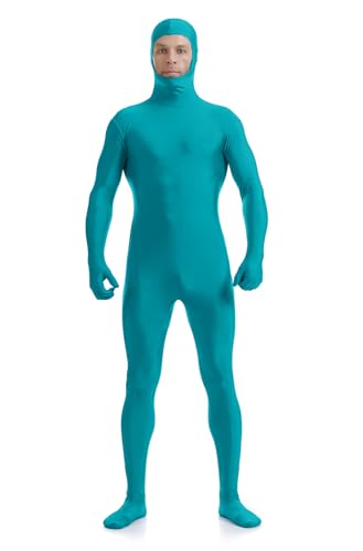 Image of ATHX Men's and Women's Spandex Open Face Bodysuit Costume Adult Stretchy Halloween Cosplay Body Suit Zentai Suit Outfits
