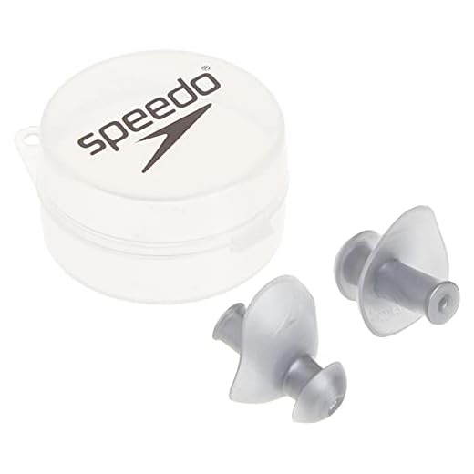 Speedo Unisex-Adult Swim Training Ergo Ear Plugs Silver