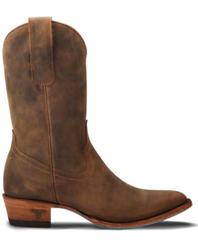 Lane Womens Plain Jane Round Toe Midi Casual Boots Mid Calf Low Heel 1-2" - Brown2