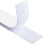 Klittenband Zelfklevend 5m Extra Sterk, Dubbelzijdig Zelfklevend Met Klittenband 20mm Breed Zelfklevend Kleefkussen Met Lustape Volwassen Unisex Wit