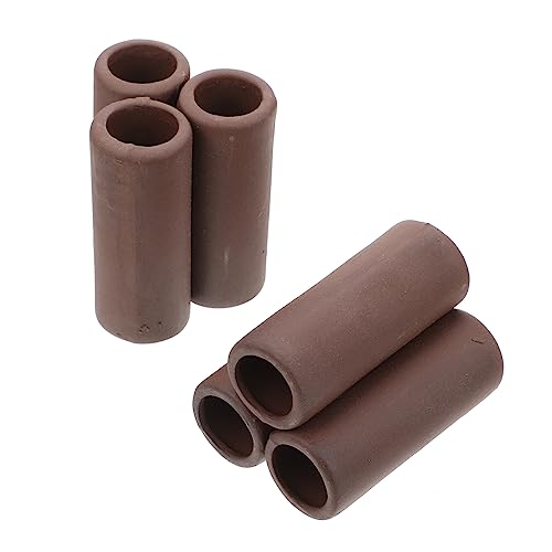 Milisten 2pcs Fish Tank Hideout Aquarium Reptile Cave Fish Breeding Cave Aquarium Frog Habitat Fish Pipes Clay Pot Adornment Shrimp Underwater Shelter Decor Aquarium Supplies Pottery