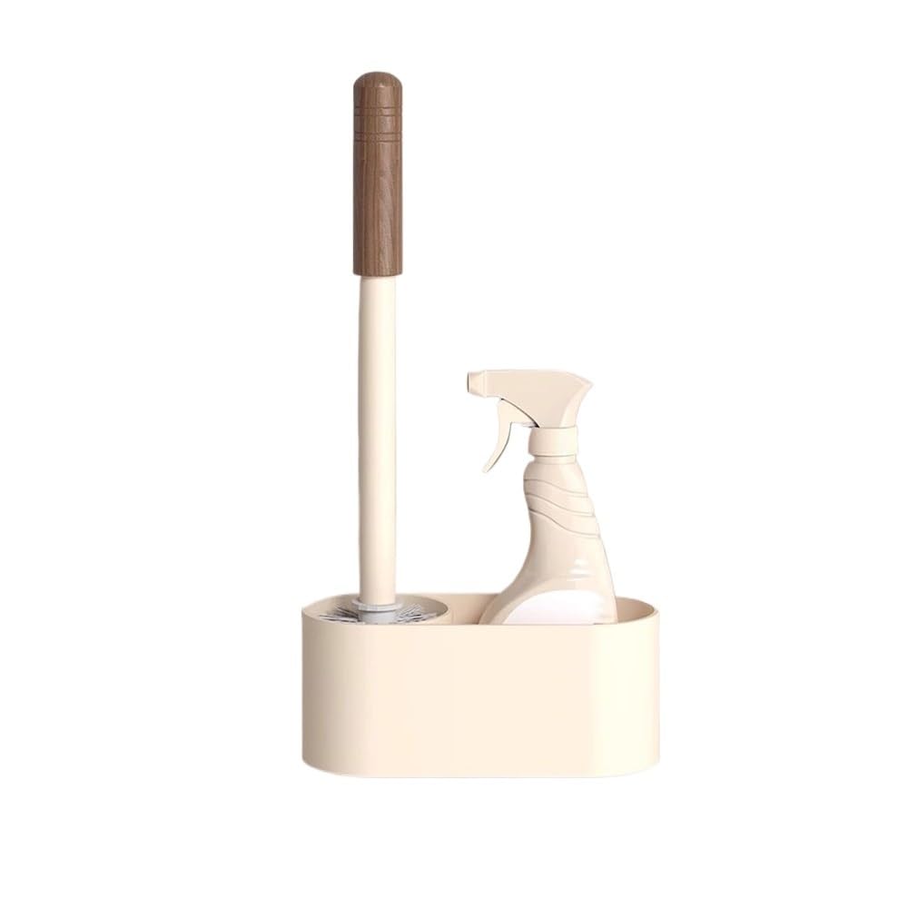 Toilet Bowl Brush Wall Mounted or Floor Standing Bathroom Plastic Toilet Brus Kit with Storage Rack