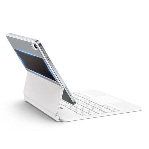 COOSTART Magic-Style Magnetic Keyboard Case for iPad 10th Generation 10.9-inch 2022, Magnetic Case with Keyboard, Light Charging, Floating Cantilever Stand, Multi-Touch Trackpad, White