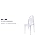 Flash Furniture Murray Indoor/Outdoor Ghost Accent and Dining Chairs, Stackable Transparent Restaurant Chairs, Set of 4, Transparent Crystal
