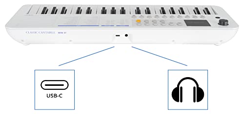 Clavier MINI-37 Classic Cantabile blanc-bleu à 37 mini-touches - 3