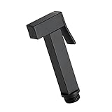 Rociador de bidé mano alta presión, rociador inodoro cuadrado, accesorios baño latón, interfaz G 1/2, negro(Noir)