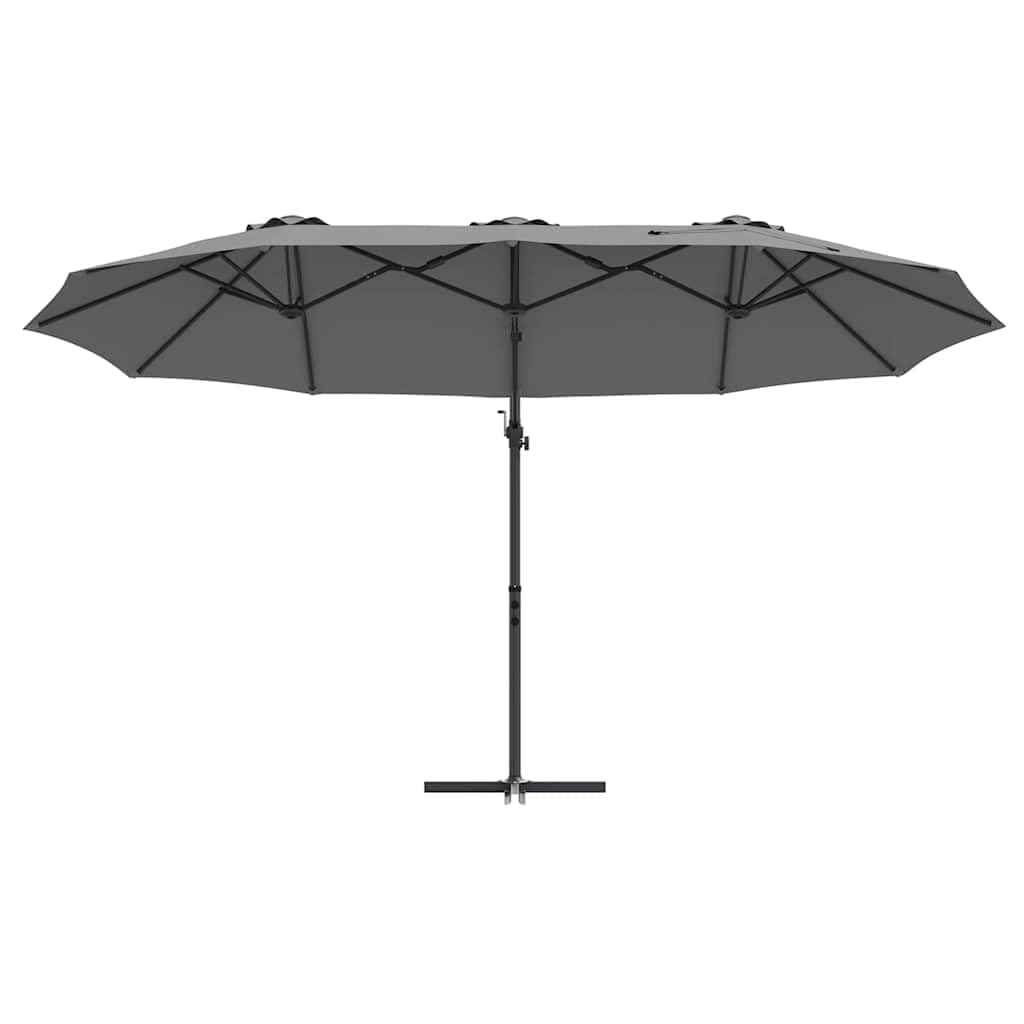SYDE Antracyt parasol 372 x 198 x 243 cm poliester i aluminium