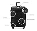 WITTCHEN Reisekoffer Rollkoffer Trolley Mittlerer Koffer Reisekoffer Hartschale aus ABS Mittelgroßkoffer mit 4 Spinner-Rollen Zahlenschloss Groove Line Größe M schwarz Lufthansa/Eurowings/Ryanair