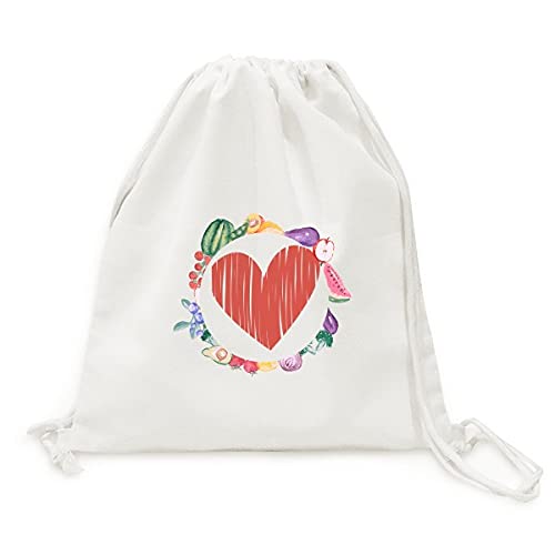Sac en tissu pliable pour fruits et légumes doté d'une sangle résistante et grand volume
