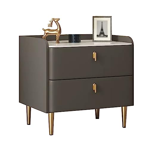 Table de chevet moderne gris foncé avec petit rangement pratique pour votre chambre à coucher