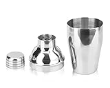 FRONTIER Cocktail Wine Shaker Stainless Steel Martini Shaker with Cap and Strainer Drink Mini Shaker 10OZ