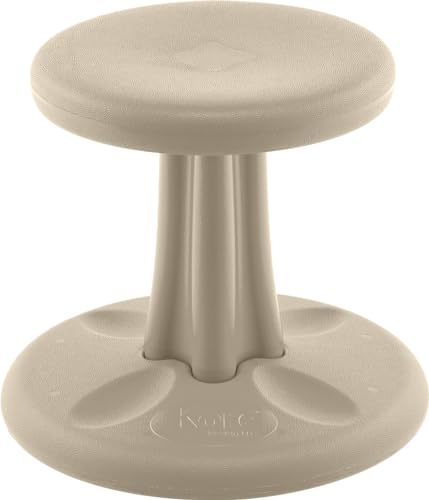 Image of Kore Preschool Wobble Stool, Flexible Seating, Ages 4-5, 12in, Sand Dollar | Wiggle chair for classroom and home boosts focus, improves posture, and provides an energy outlet; anti-tip base; Made in USA