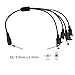 UpperFu 2pcs CCTV DC Power Splitter Cable 5.5mm x 2.5mm Female Jack to 4 Male Splitter Connector Cable 5.5mm x 2.5mm Adapter for LED Strip Surveillance Camera Security Camera