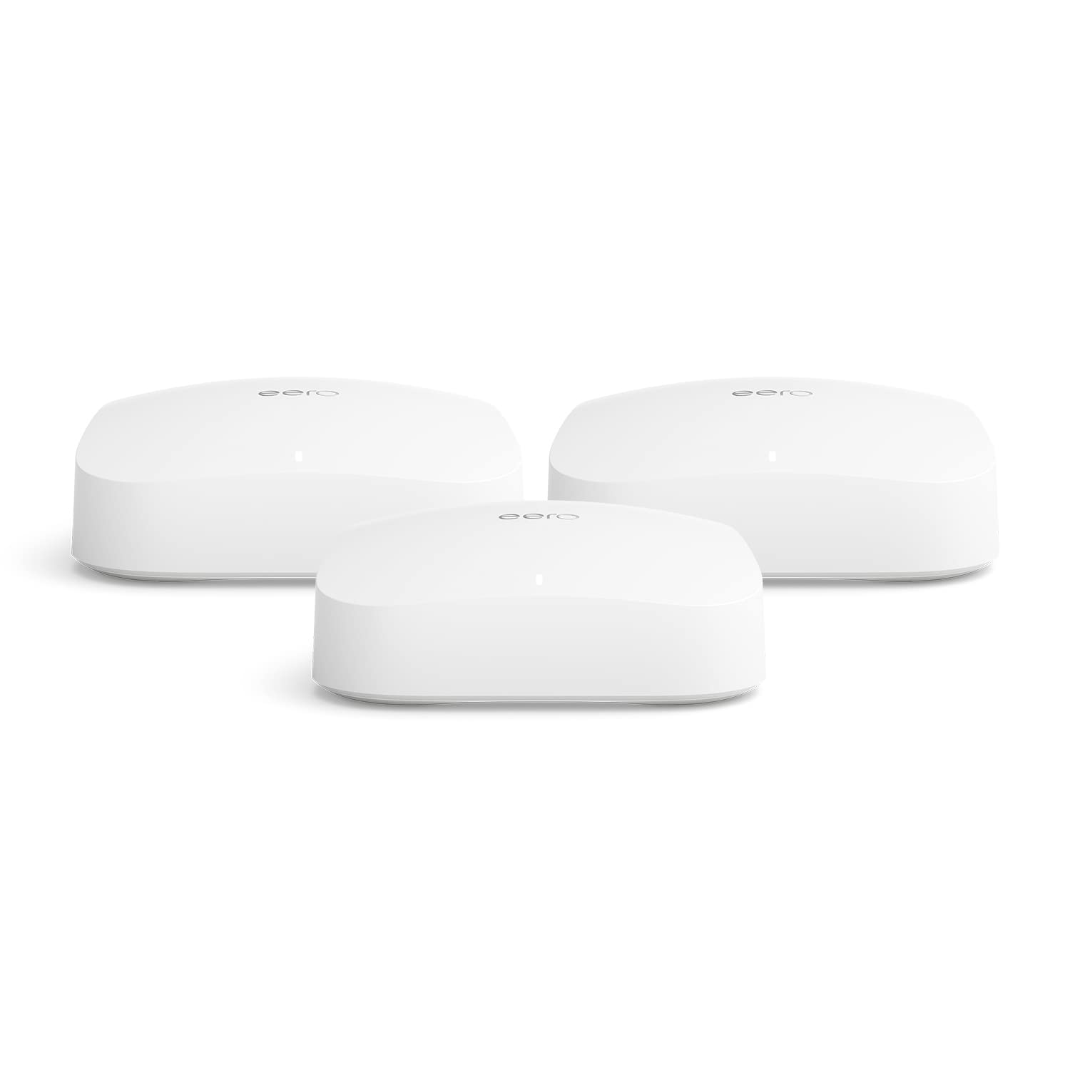 eeroAmazon Pro 6 tri-band mesh Wi-Fi 6 router | with built-in Zigbee smart home hub | 3-pack